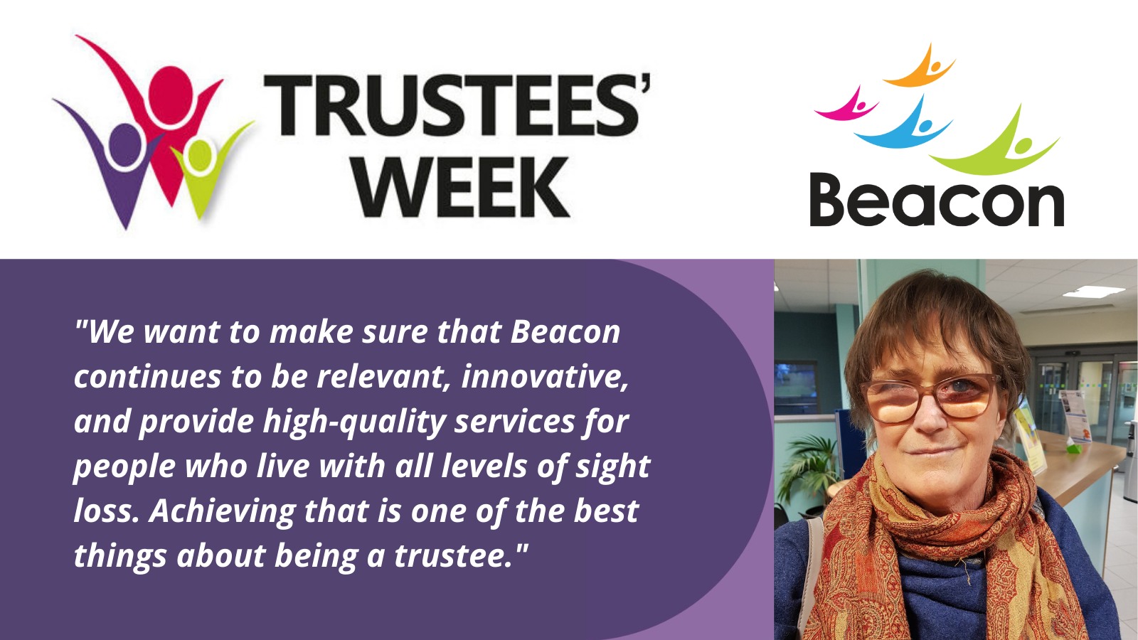 Featured image for “‘Five reasons why I love being a trustee at Beacon Centre for the Blind’ – Trustees Week 2021”