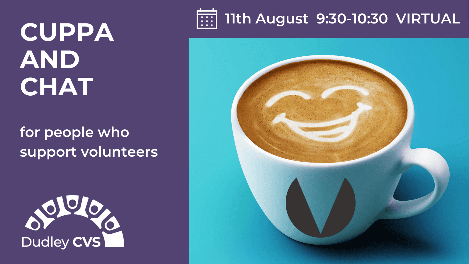 Featured image for “Virtual cuppa and chat for people who support and manage volunteers”