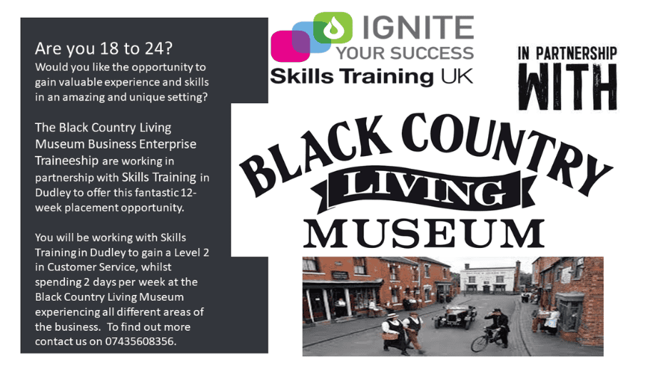 Featured image for “Black Country Living Museum Business Enterprise Traineeship opportunities are back!!!”
