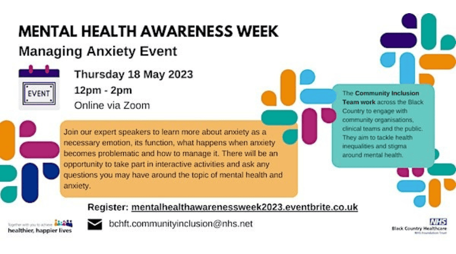 Featured image for “Mental Health Awareness Week: Managing Anxiety Event”
