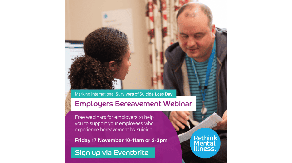 Featured image for “Bereavement Webinar to mark Survivors of Suicide Loss Day”