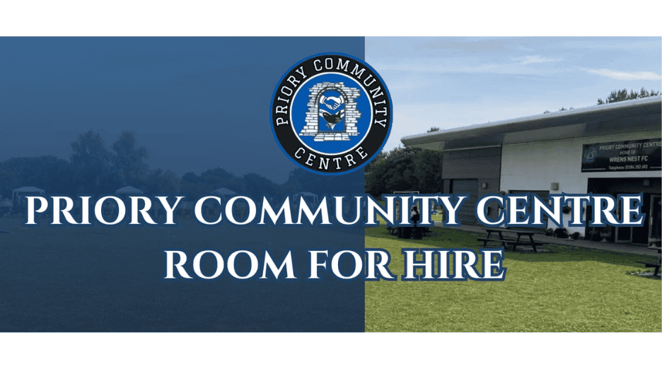 Priory Community Centre available for room hire in Dudley, ideal for events and meetings.